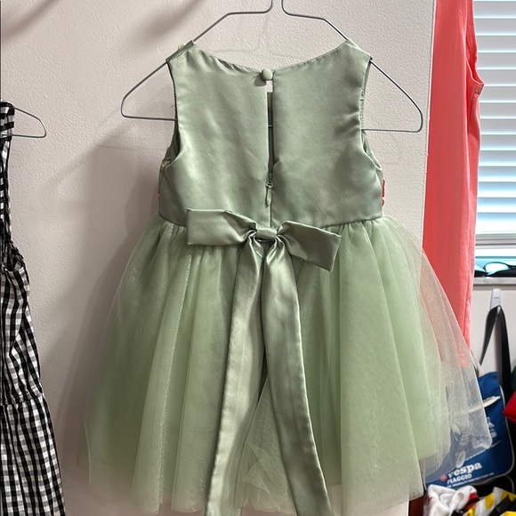 Azazie “Prima” Dusty Sage Green Flower Girl Dress, 3T - Picture 5 of 6